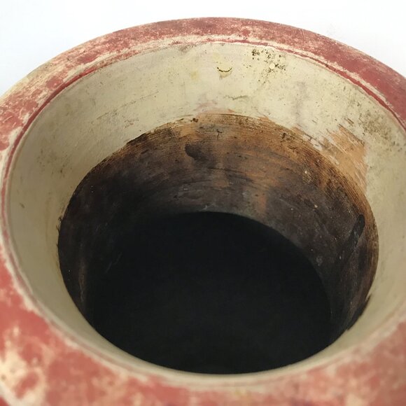 Antique Japanese Pottery Vase Hand Painted Floral Handles Vintage - Picture 10 of 12